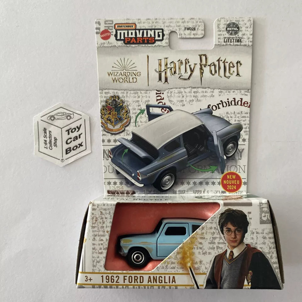 2025 MATCHBOX Moving Parts - 1962 Ford Anglia (Blue #13 - Opening Doors) D62g