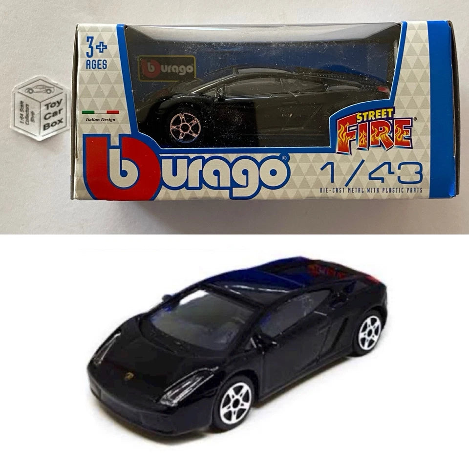 BBURAGO 1/43 - Lamborghini Gallardo (Black - Street Fire - Boxed) E28g