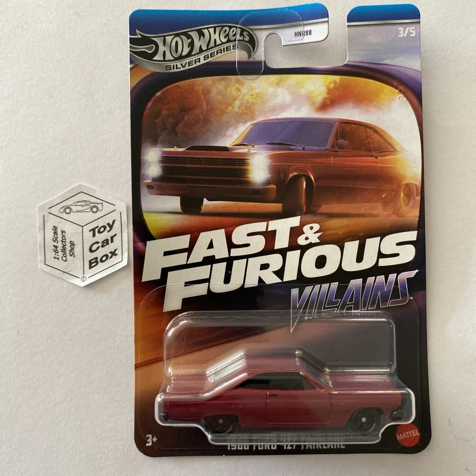 2025 HOT WHEELS Fast & Furious - 1966 Ford 427 Fairlane (Red #3 Villains) C85