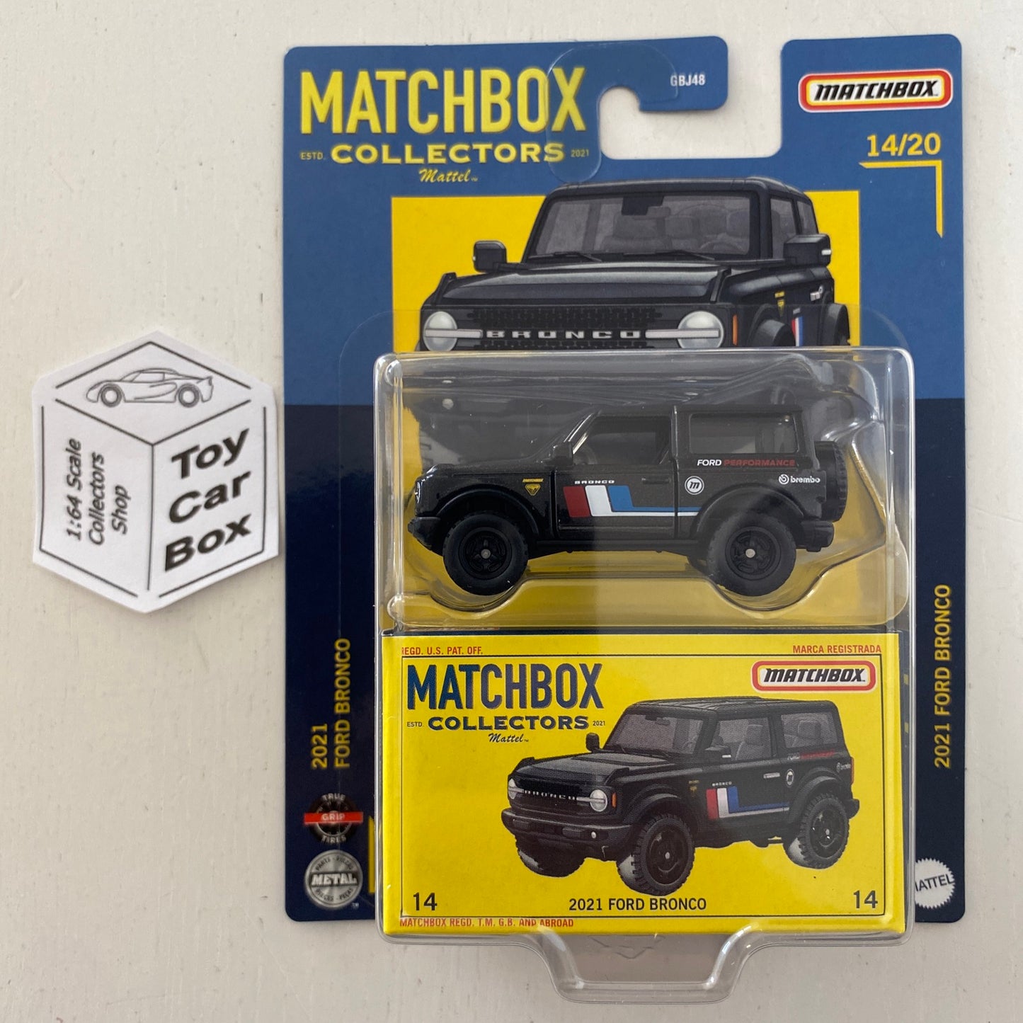 2022 MATCHBOX Collectors #14 - 2021 Ford Bronco 3-Door (Premium - Black) H50