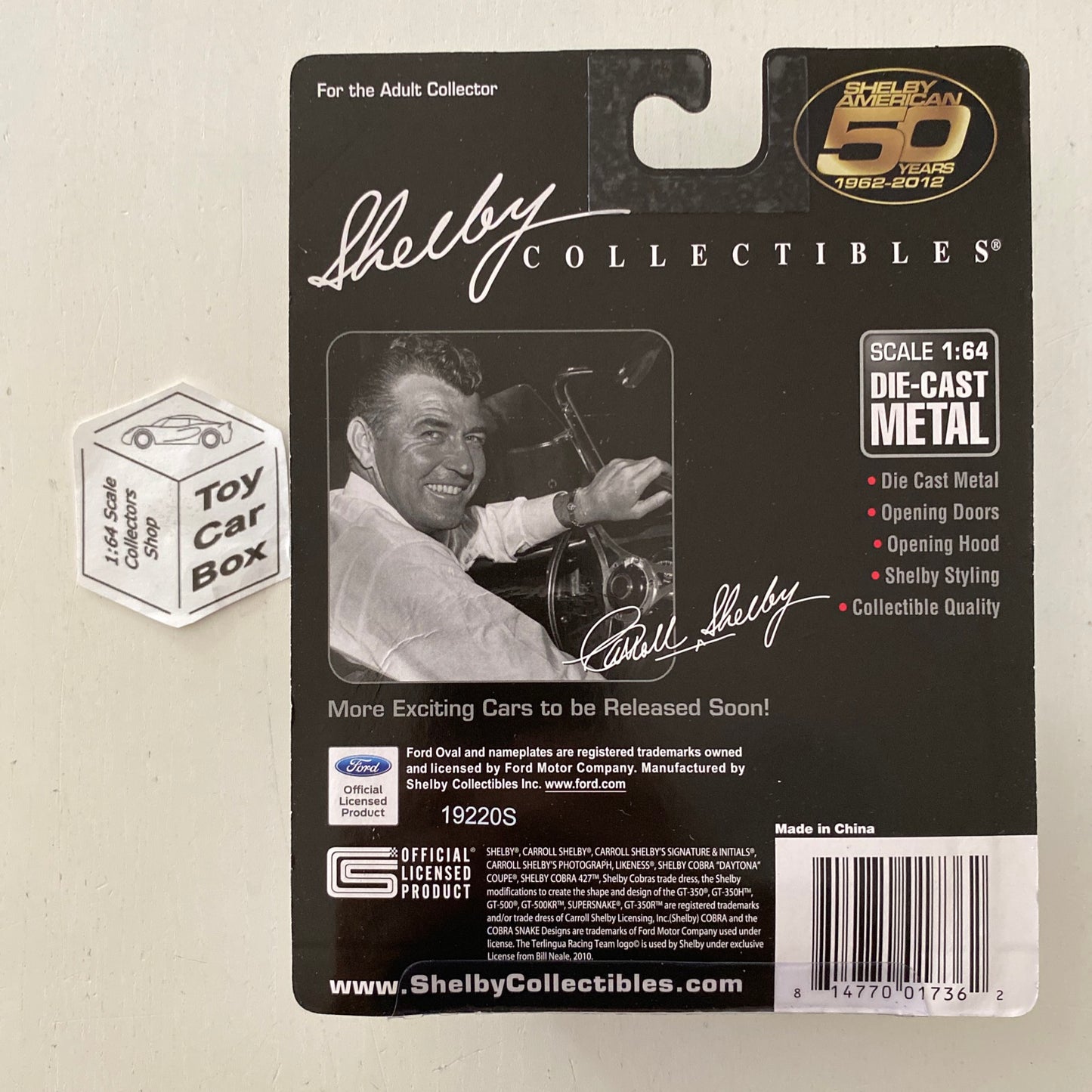 SHELBY COLLECTIBLES - 1965 Shelby Mustang GT350R (White - 1:64 Diecast) J95