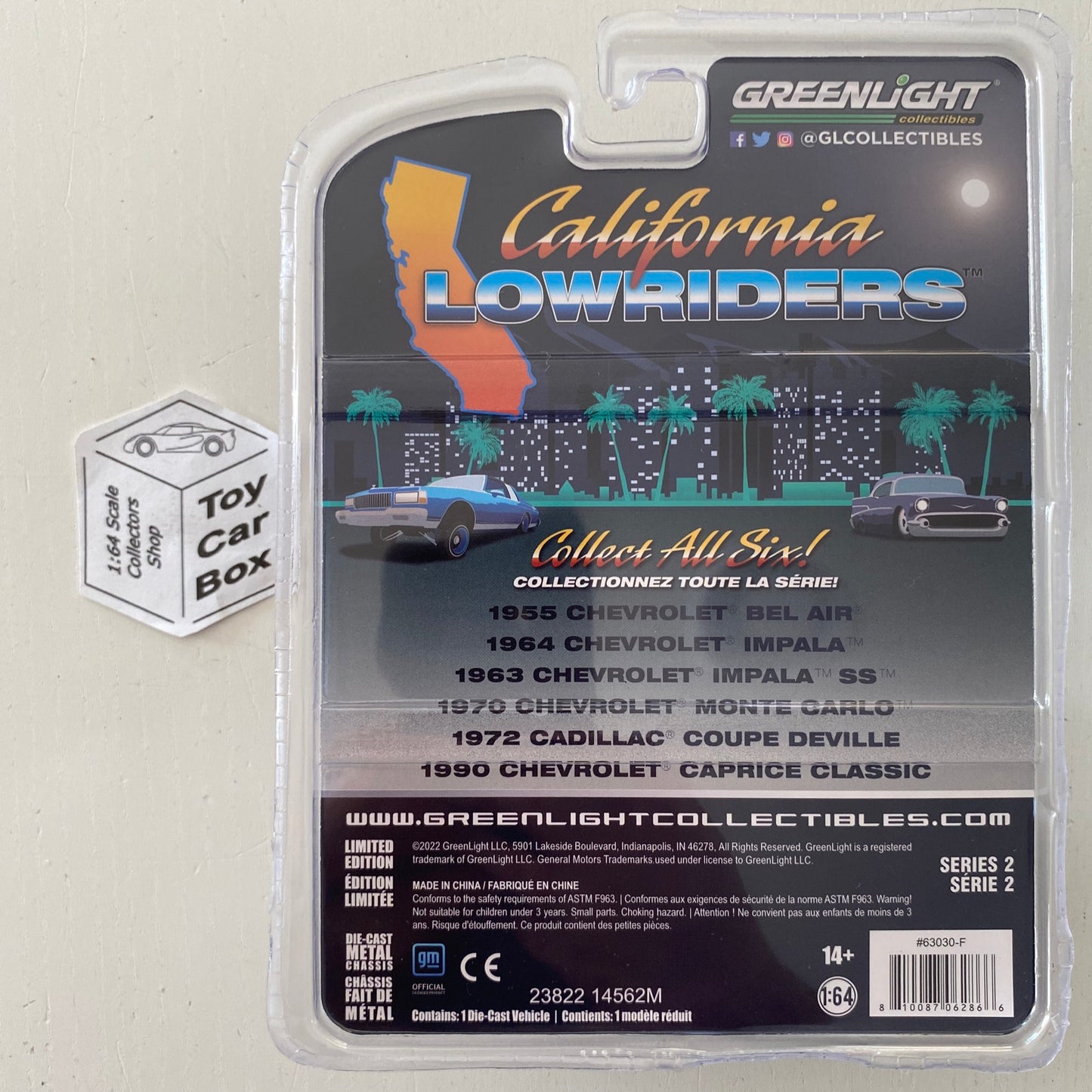 GREENLIGHT - 1990 Chevy Caprice Classic (Yellow - 1:64 Low Riders Series 2) J95