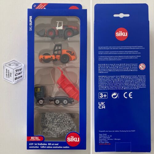 SIKU #6329 - Road Construction Gift Set (3 Vehicles) N68 – Toy Car Box