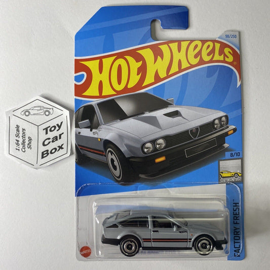 2024 HOT WHEELS #98 - Alfa Romeo GTV6 (Grey #8 Factory Fresh - Long Card) A80