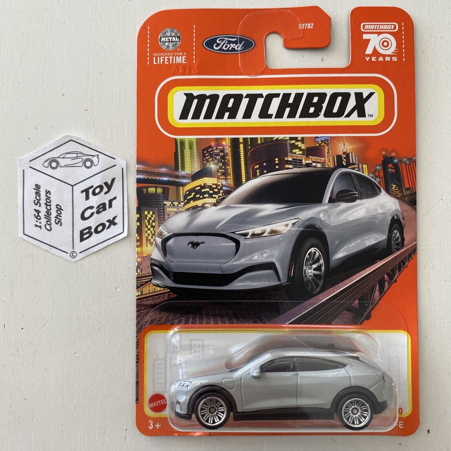 2023 MATCHBOX #44 - 2021 Ford Mustang Mach-E (Grey - Long Card) B92