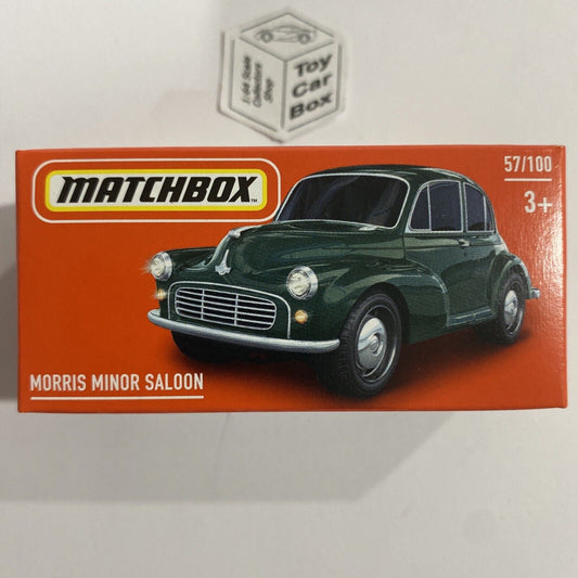 2024 MATCHBOX #57 - Morris Minor Saloon (Green - Power Grab - Unopened) C50