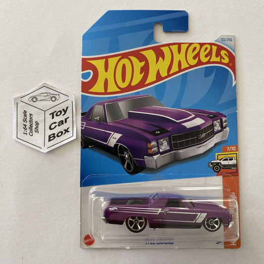 2024 HOT WHEELS #132 - ‘71 El Camino (Purple #7 Hot Trucks - Long Card) A80