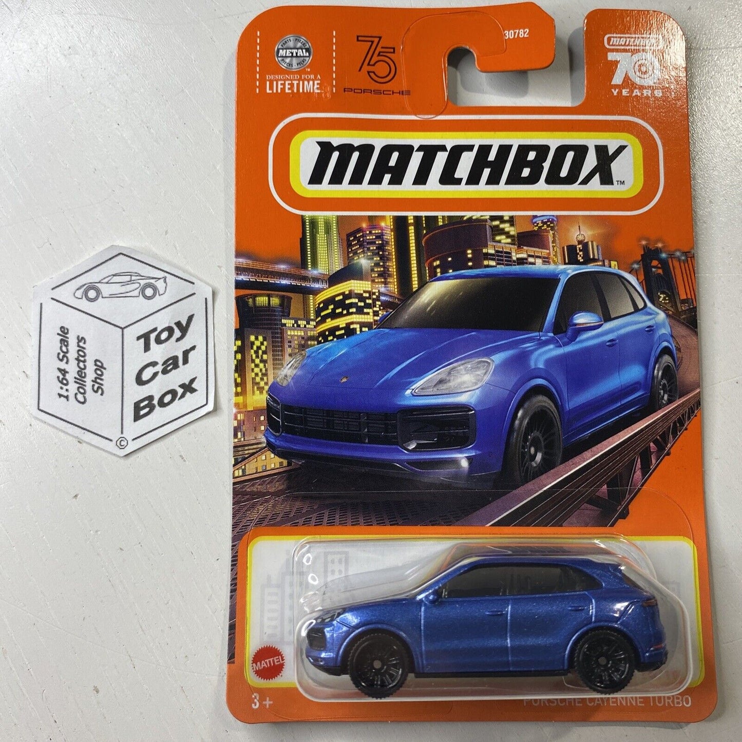 2023 MATCHBOX #78 - Porsche Cayenne Turbo (Blue - Long Card) B92