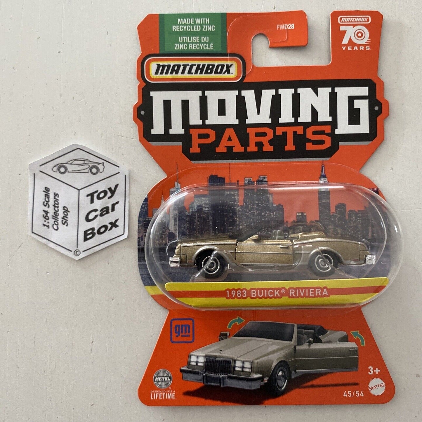 2023 MATCHBOX Moving Parts #45 - 1983 Buick Riviera (Gold) E75