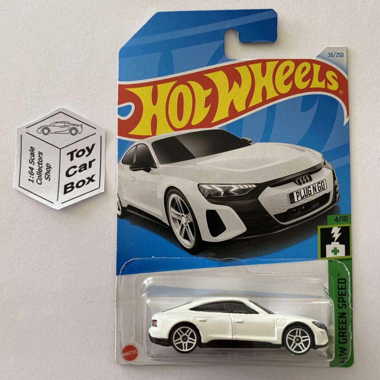 2024 HOT WHEELS #36 - Audi RS E-Tron GT (White #4 HW Green Speed- Long Card) Z68