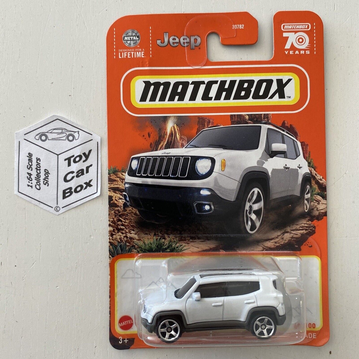 2023 MATCHBOX #40 - 2019 Jeep Renegade (White - Long Card) B92