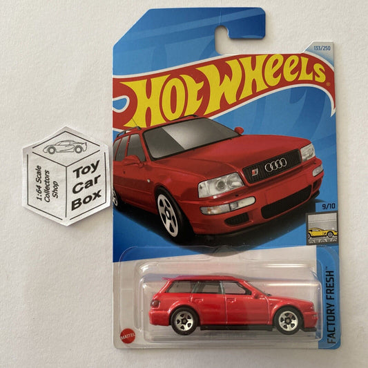 2024 HOT WHEELS #133 - ‘94 Audi Avant RS2 (Red #9 Factory Fresh - Long Card) A80