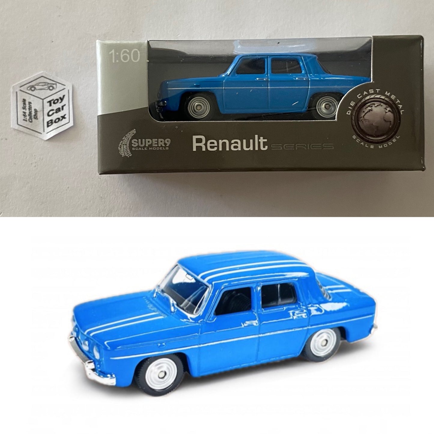 WELLY 1:60-64 - Renault R8 Gordini (Blue #52450 - Boxed - See Notes) E01g