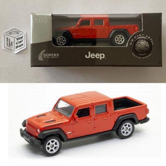 WELLY 1:60-64 - Jeep Gladiator (Orange #52395 - Boxed - See Notes) E01g