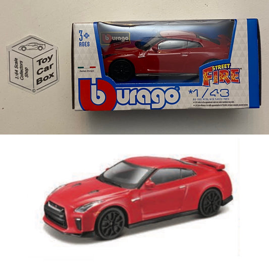 BBURAGO 1/43 - 2017 Nissan GT-R (Red - Street Fire - Boxed) E78