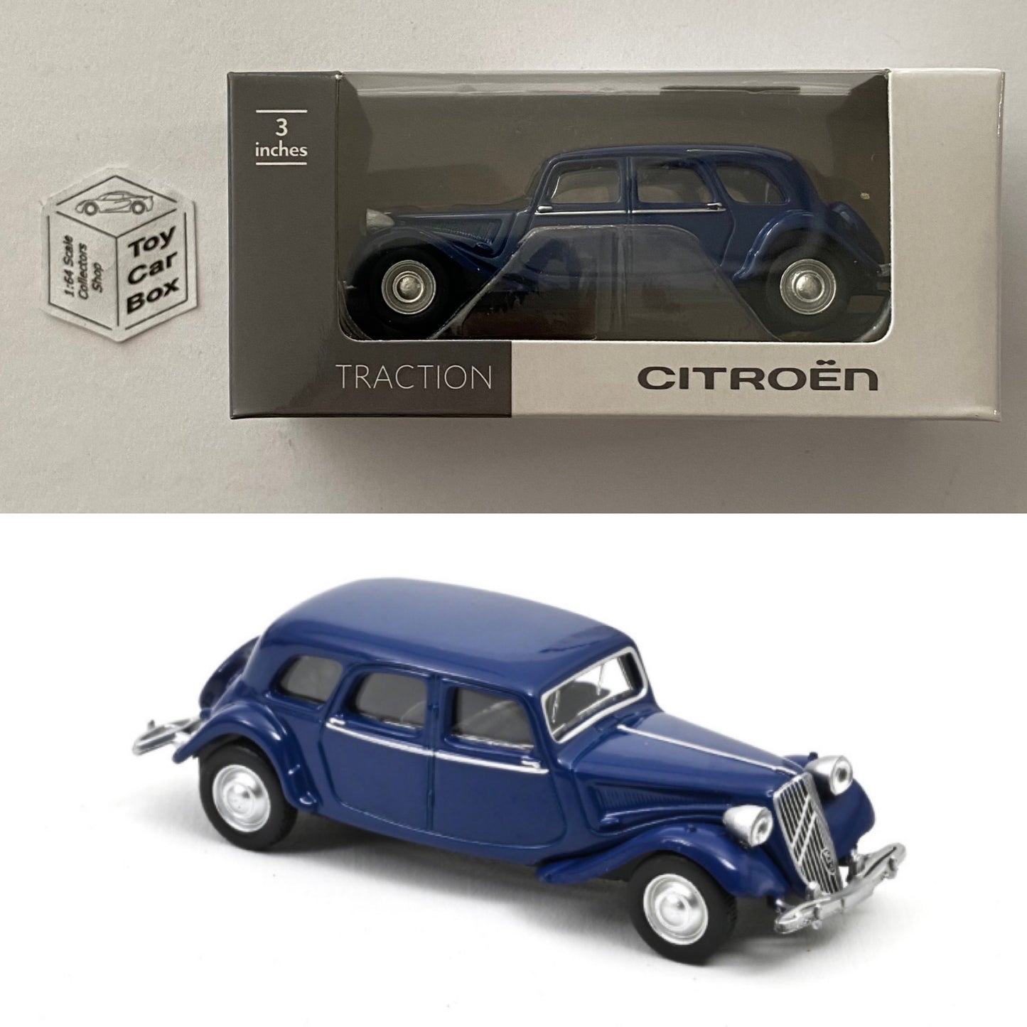 NOREV - Citroen Traction 1939 (Blue - 1:64 Scale / 3 Inches - Boxed) F22g