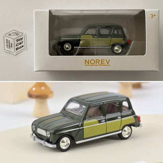 NOREV - 1967 Renault 4 Parisienne (Green & Yellow - 1:54 MiniJet Boxed) F22g