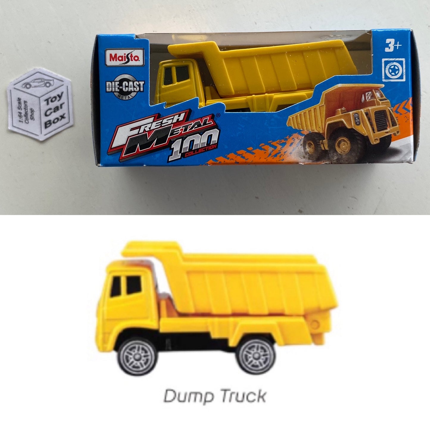 MAISTO Fresh Metal - Dump Truck (Yellow - 1/64 Scale) B98