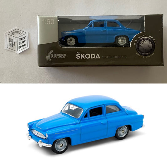 WELLY 1:60-64 - Skoda Octavia (Blue #52425 - Boxed) E01g