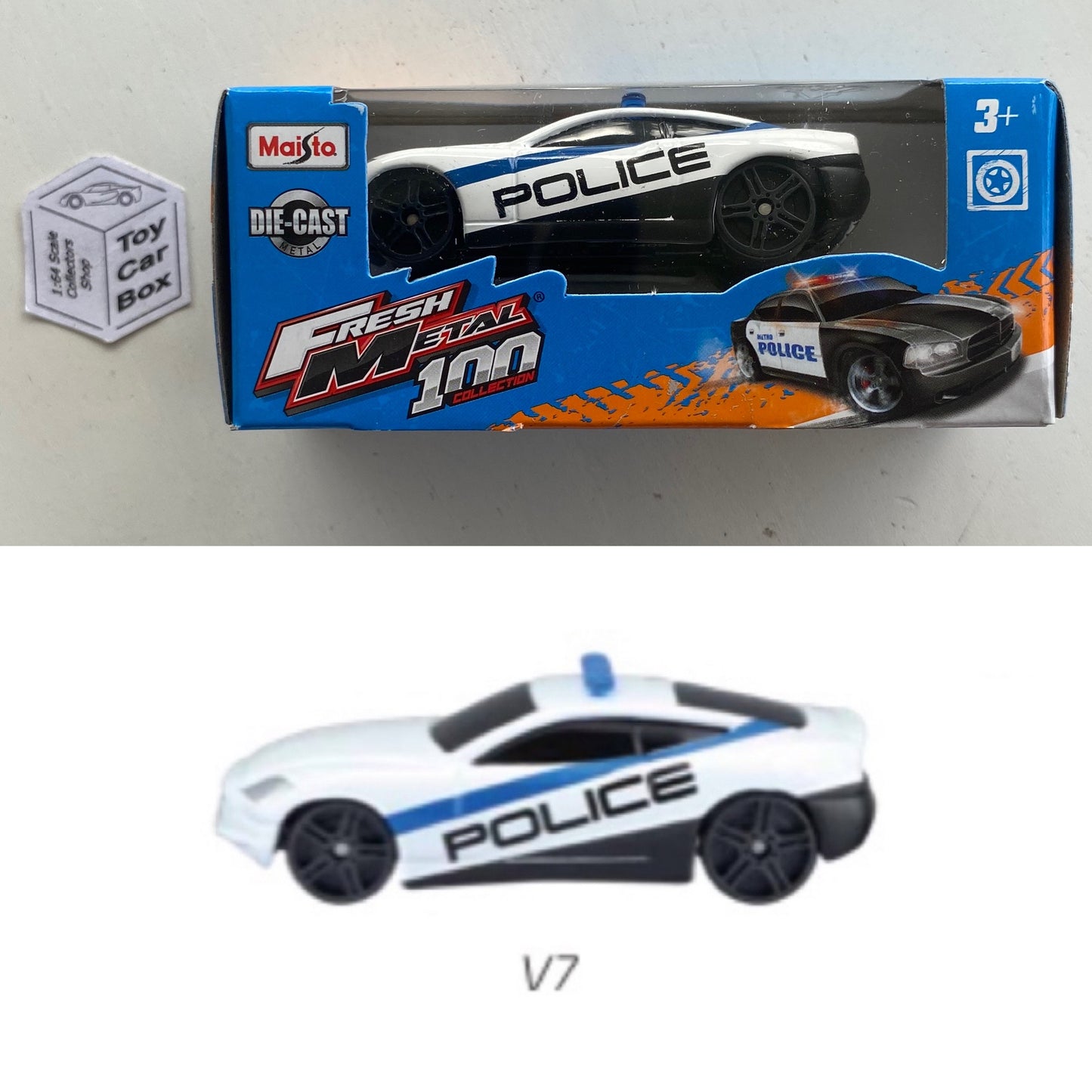 MAISTO Fresh Metal - V7 Police Car (1/64 Scale) B98