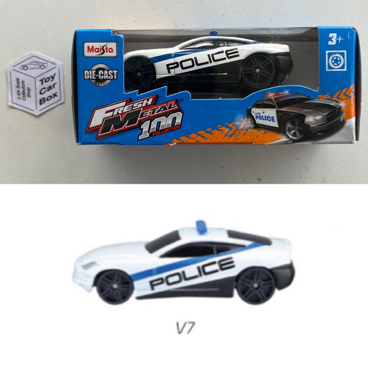 MAISTO Fresh Metal - V7 Police Car (1/64 Scale) B98