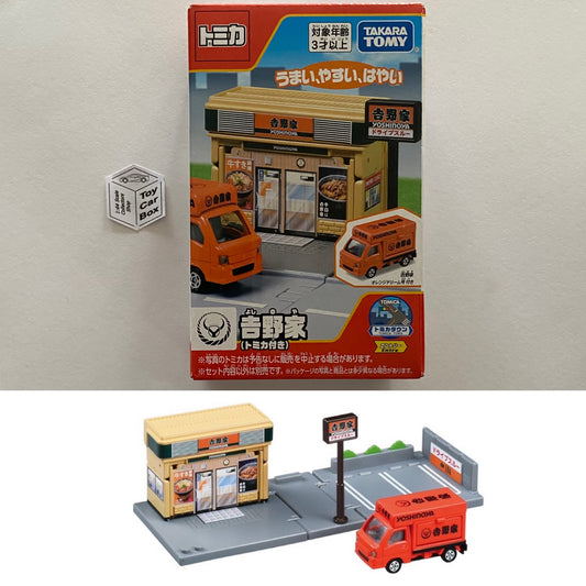 TOMICA Town - Yoshinoya Japanese Restaurant & Subaru Sambar Truck (Boxed) V49