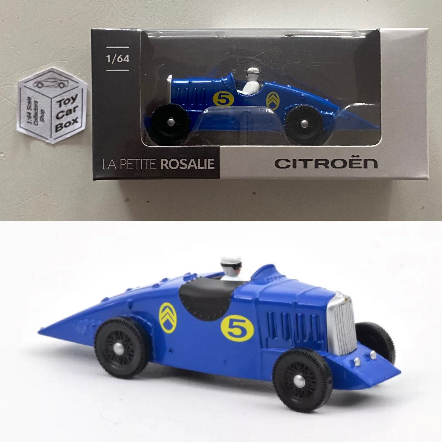 NOREV 1:64 Scale* - 1933 Citroen La Petite Rosalie (Blue No.5 - Boxed) G27g