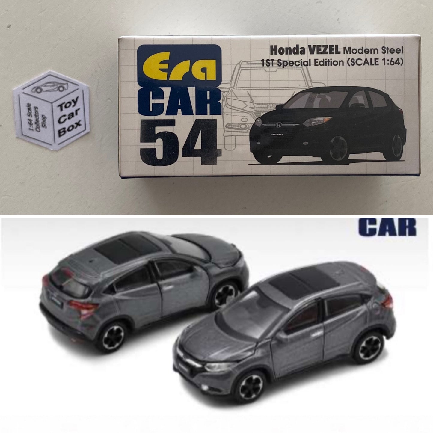 ERA CAR #54 - Honda Vezel / HRV (1:64 Scale - Modern Steel - Boxed) K76