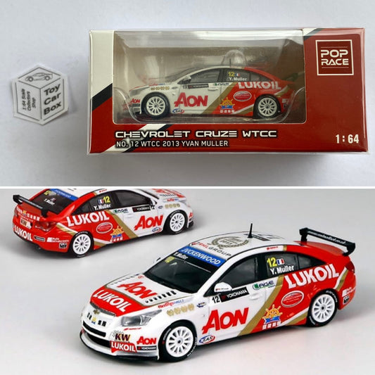 POP RACE - Chevrolet Cruze WTCC 2013 (1:64 Scale - #12 Yvan Muller -Boxed) Q48