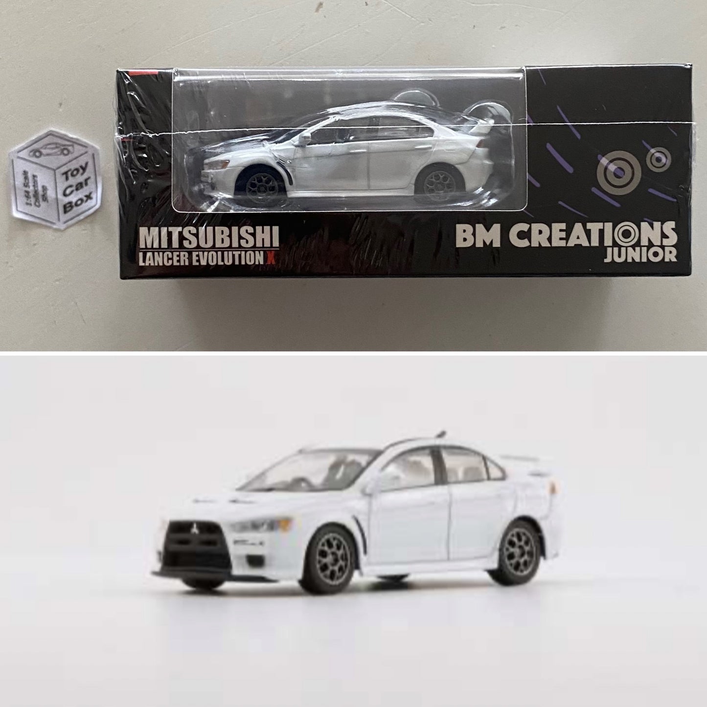 BM CREATIONS - Mitsubishi Lancer Evolution X (1:64 Scale - White - RHD) N66