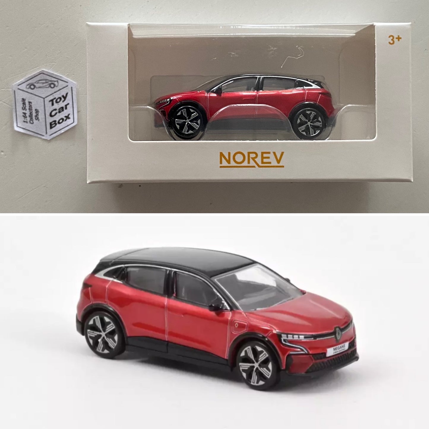 NOREV 1:64 Scale* - 2022 Renault Megane E-Tech (Red & Black Roof - Boxed) G27g
