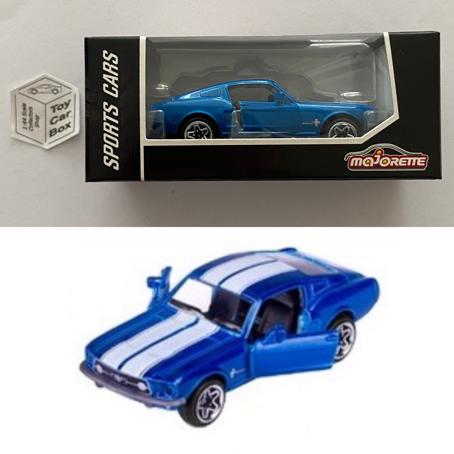 MAJORETTE - Ford Mustang (Blue - Sports Cars Box) 1/64 Scale* - D72