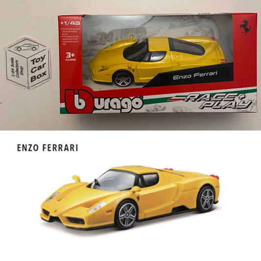 BBURAGO 1/43 - Enzo Ferrari (Yellow - Race & Play - Boxed) H75
