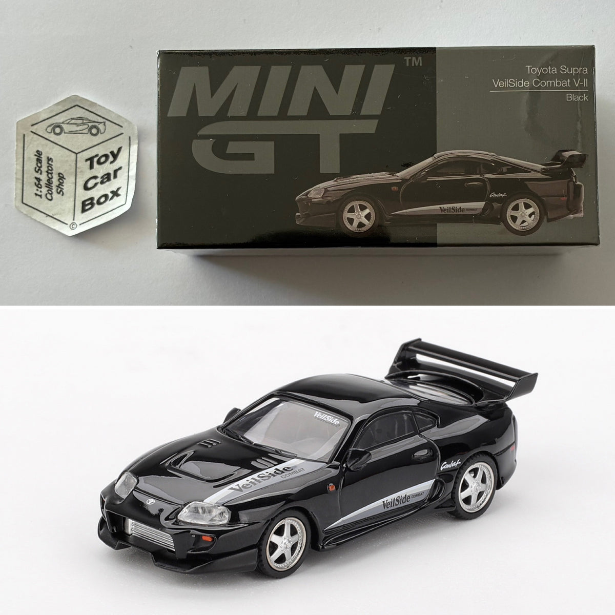 MINI GT #1107 - Toyota Supra Veilside Combat V-II (Black - 1/64 - Boxed) N50g