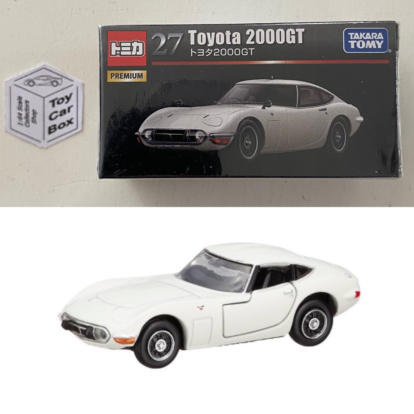 TOMICA Premium #27 - Toyota 2000GT (White - 1/64 Scale - Boxed) I82