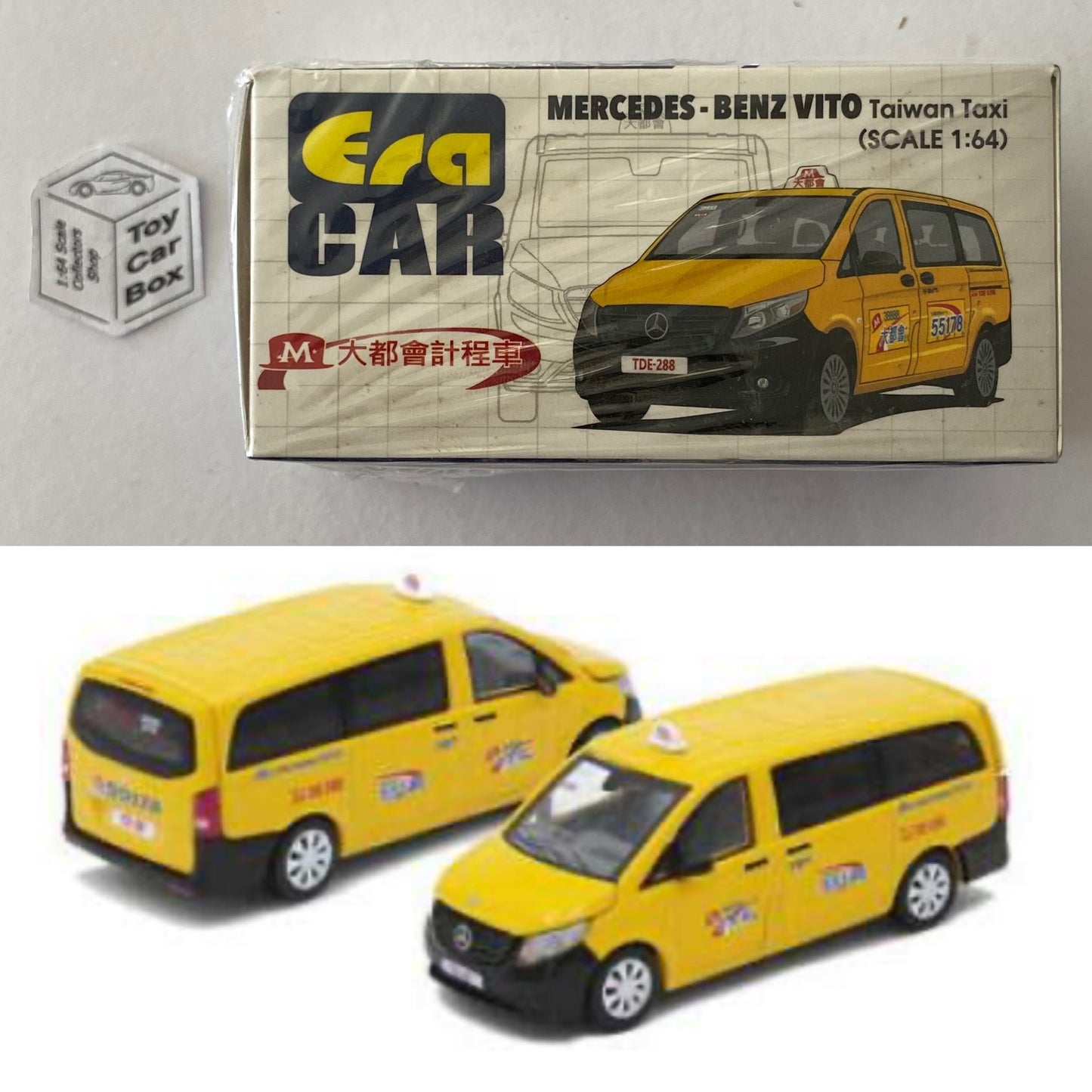 ERA CAR - Mercedes-Benz Vito (1:64 Scale - Taiwan Taxi - Boxed) K00g