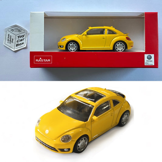 RASTAR 1/43 - Volkswagen VW Beetle (Yellow - Unopened Boxed) D55g