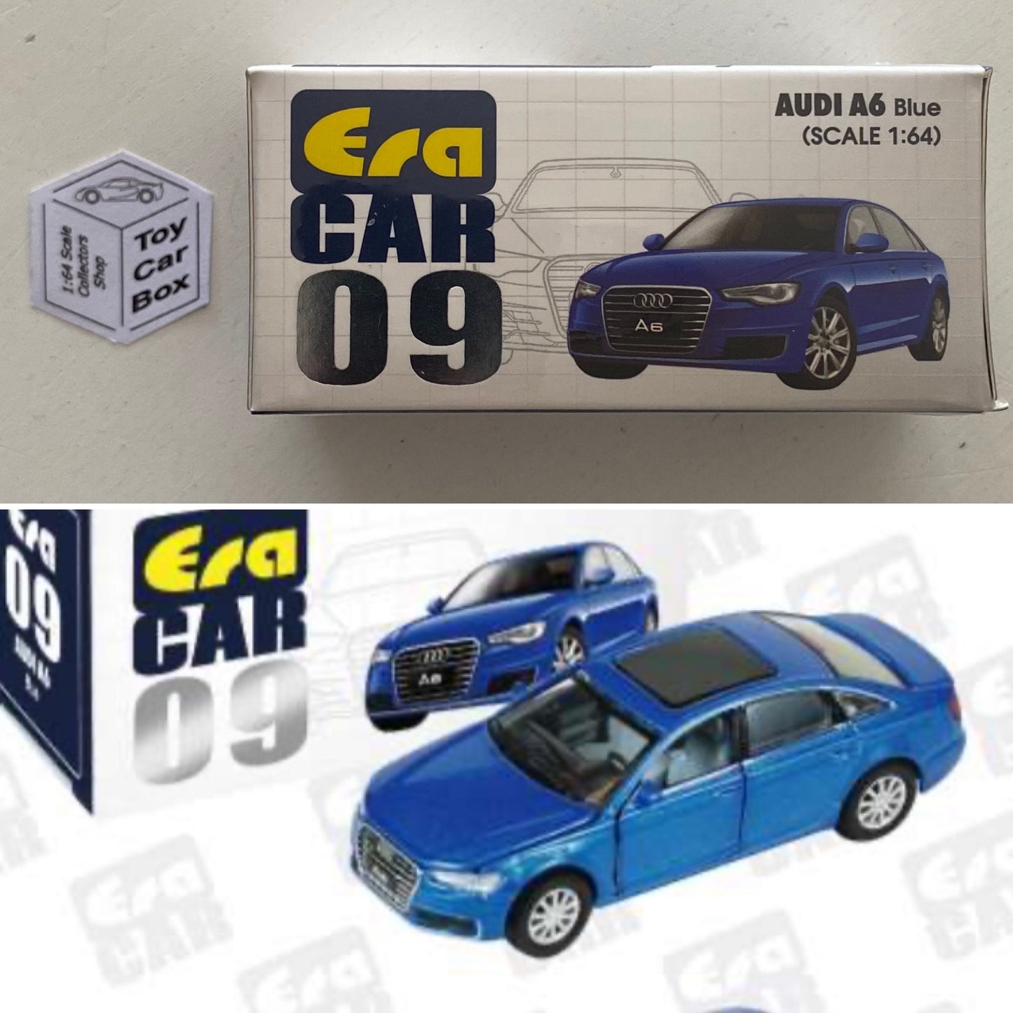 ERA CAR #09 - Audi A6 (1:64 Scale - Blue - Boxed) J92g