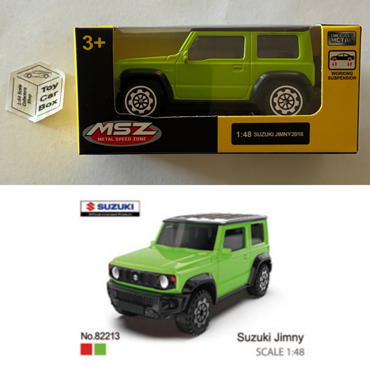 MSZ - Suzuki Jimny 2018 (Green - 3" model - 1/48 Scale* - Boxed) B49