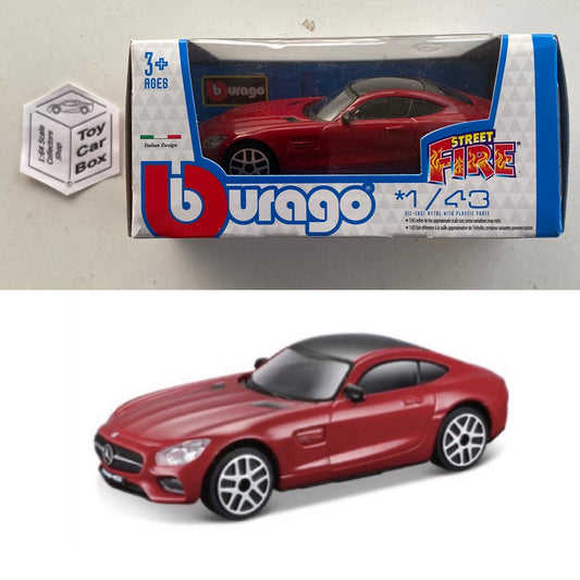 BBURAGO 1/43 - Mercedes-AMG GT Coupe (Red - Street Fire - Boxed) E09g