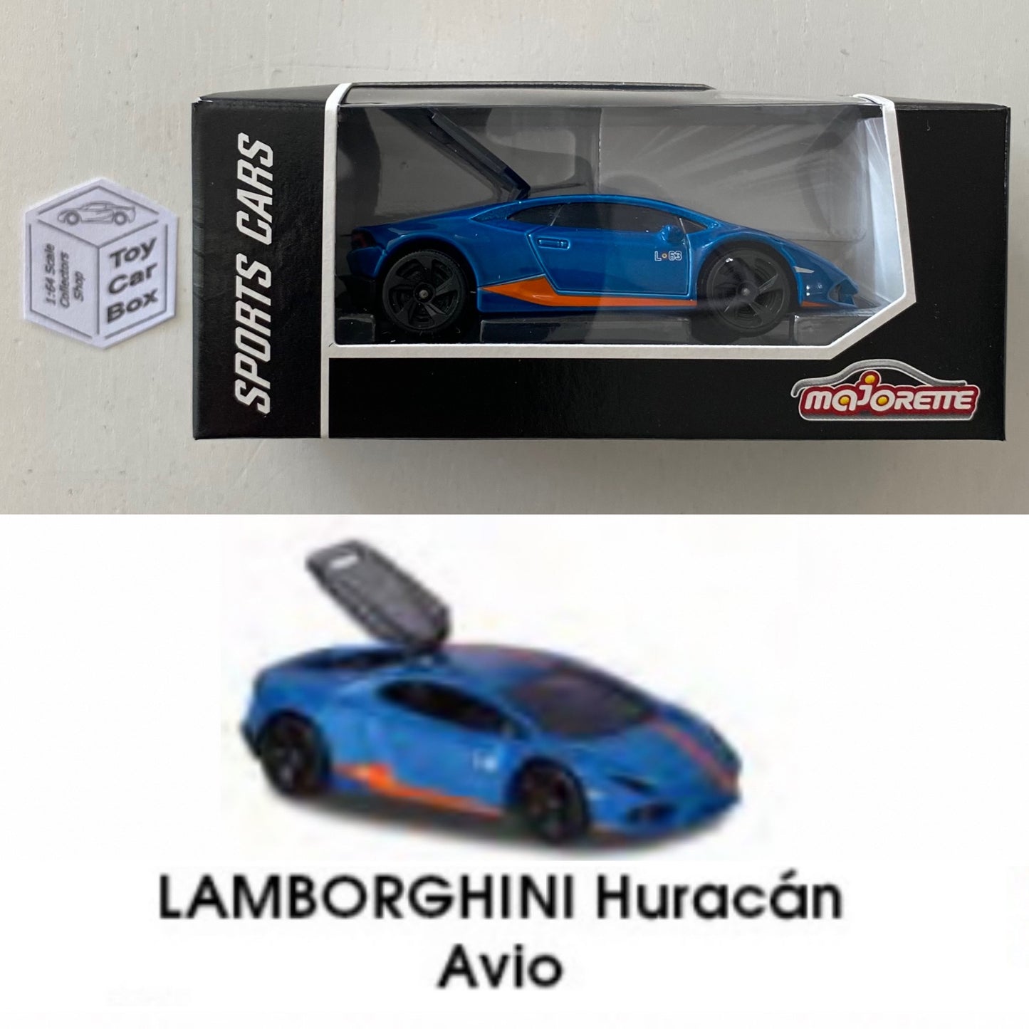 MAJORETTE - Lamborghini Huracan (Blue - Sports Cars Box) 1/64 Scale* - D72