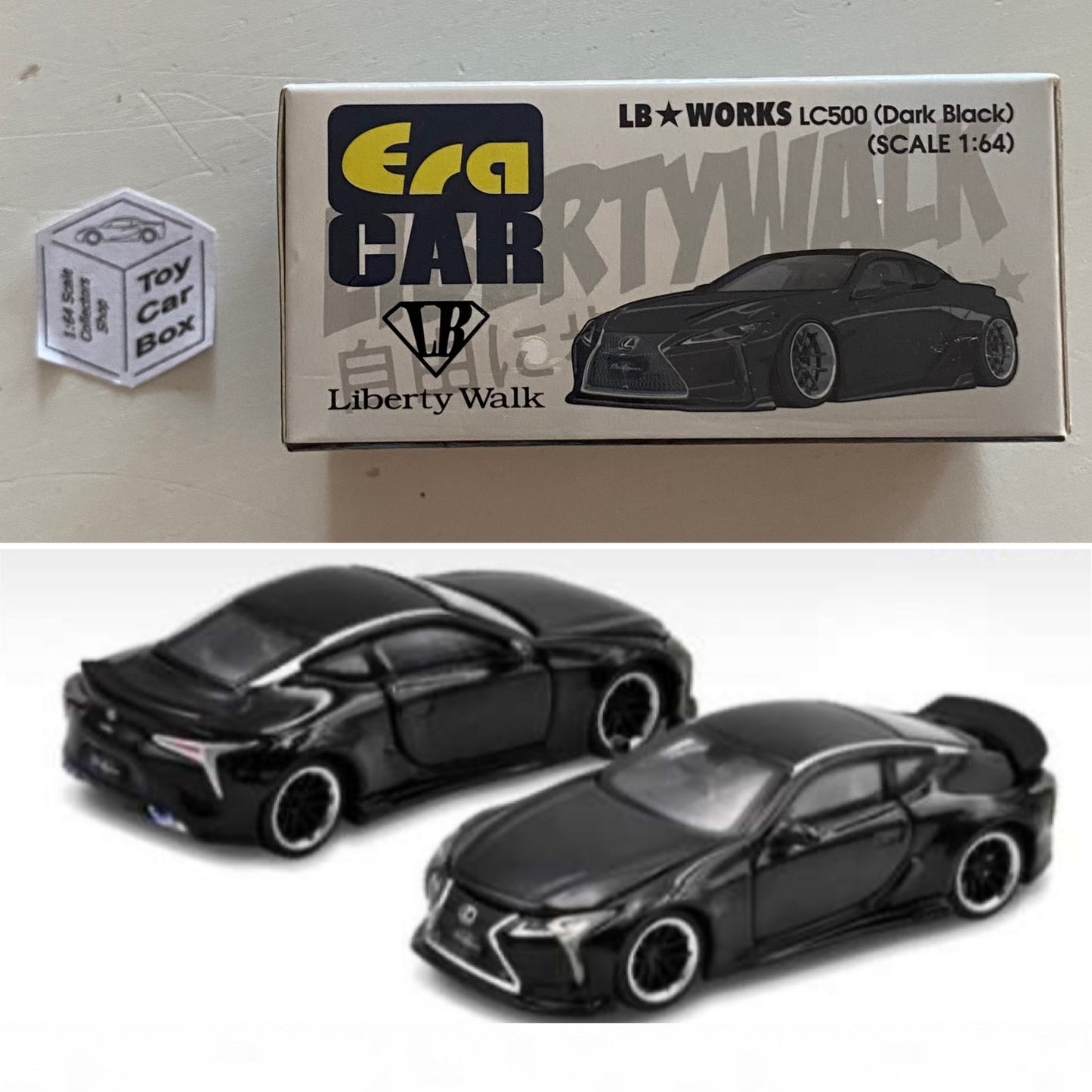 ERA CAR - Lexus LC500 Liberty Walk Works (1:64 Scale - Black - Boxed) K76