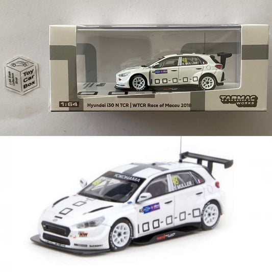 TARMAC - Hyundai i30N TCR (WTCR 2018 Race Of Macau - 1/64 Scale - White) Q85g