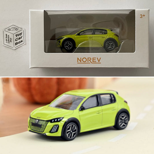 NOREV - 2024 Peugeot 208 (Agueda Yellow - 1:64 Scale - MiniJet Boxed) F22g