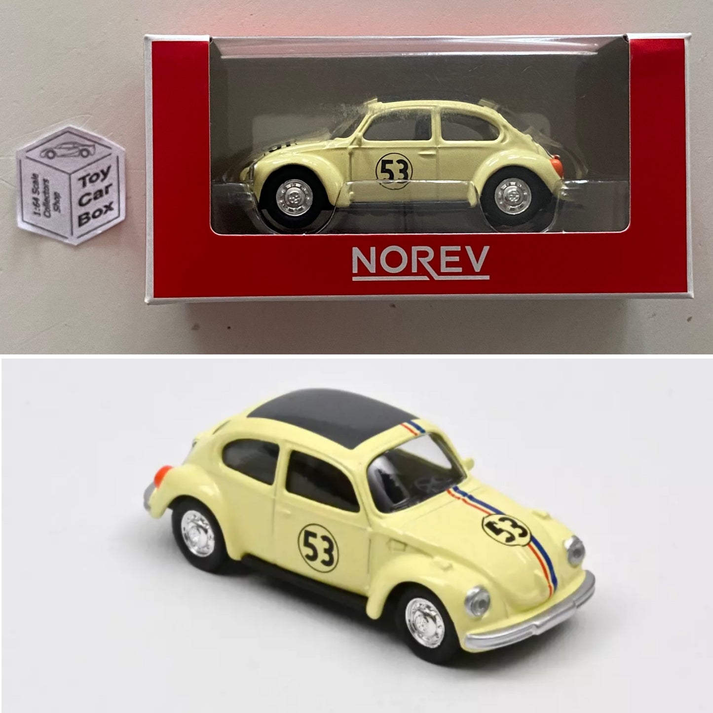 NOREV 1:64 Scale* - 1973 VW Volkswagen Beetle 1303 (Beige No.53 - Boxed) G27g