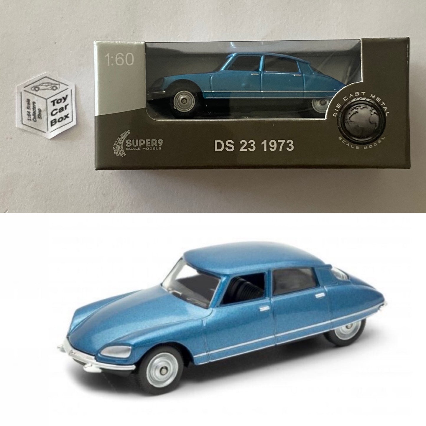 WELLY 1:60-64 - 1973 Citroen DS 23 (Blue #52381 - Boxed - See Notes) E01g
