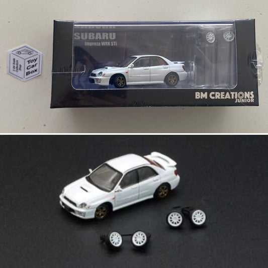 BM CREATIONS - 2001 Subaru Impreza WRX STi (1:64 Scale - White - RHD) N66