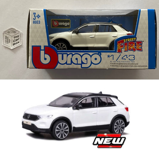 BBURAGO 1/43 - 2021 Volkswagen VW T-Roc (White - Street Fire) E28g