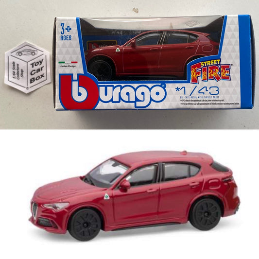 BBURAGO 1/43 - Alfa Romeo Stelvio (Red - Street Fire - Boxed) E09g