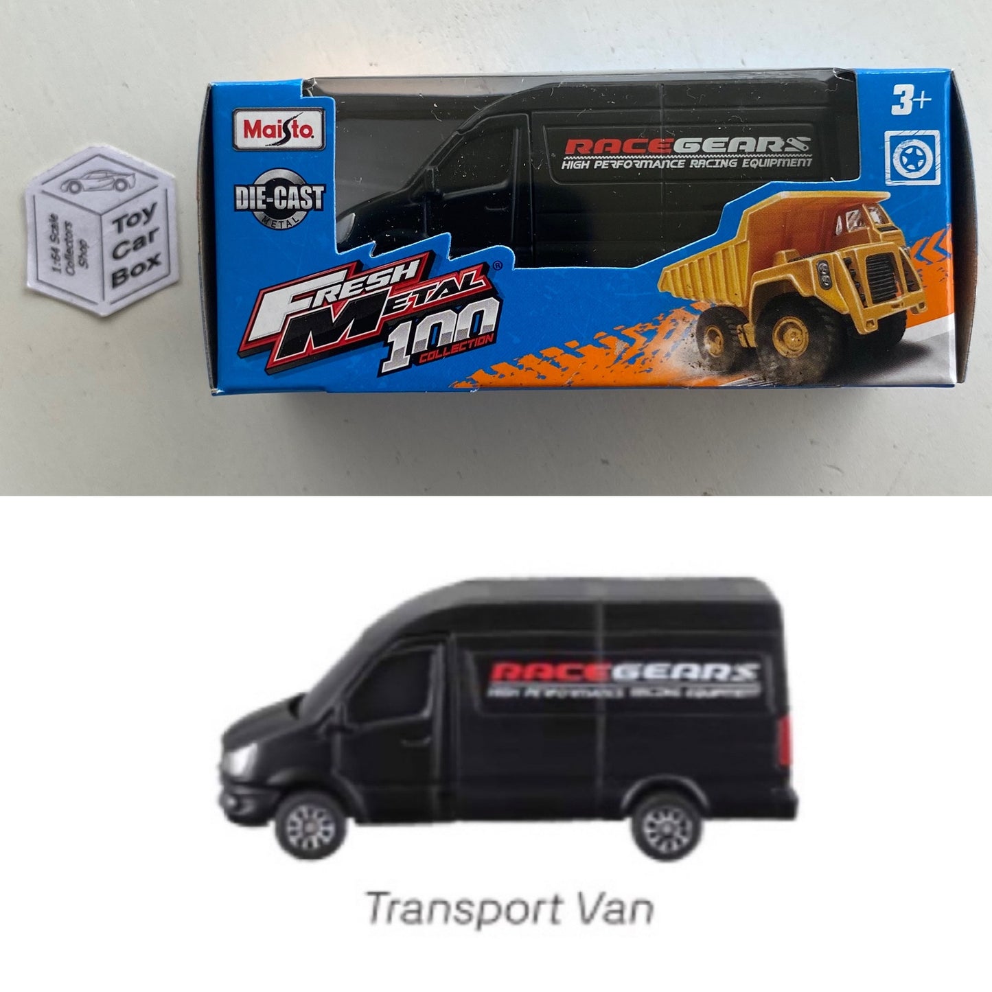 MAISTO Fresh Metal - Van Aka Mercedes Sprinter Lookalike (Black- 1/64 Scale) B98